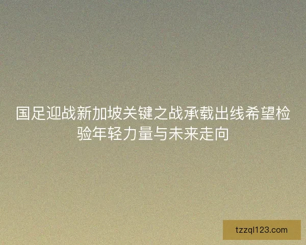 国足迎战新加坡关键之战承载出线希望检验年轻力量与未来走向